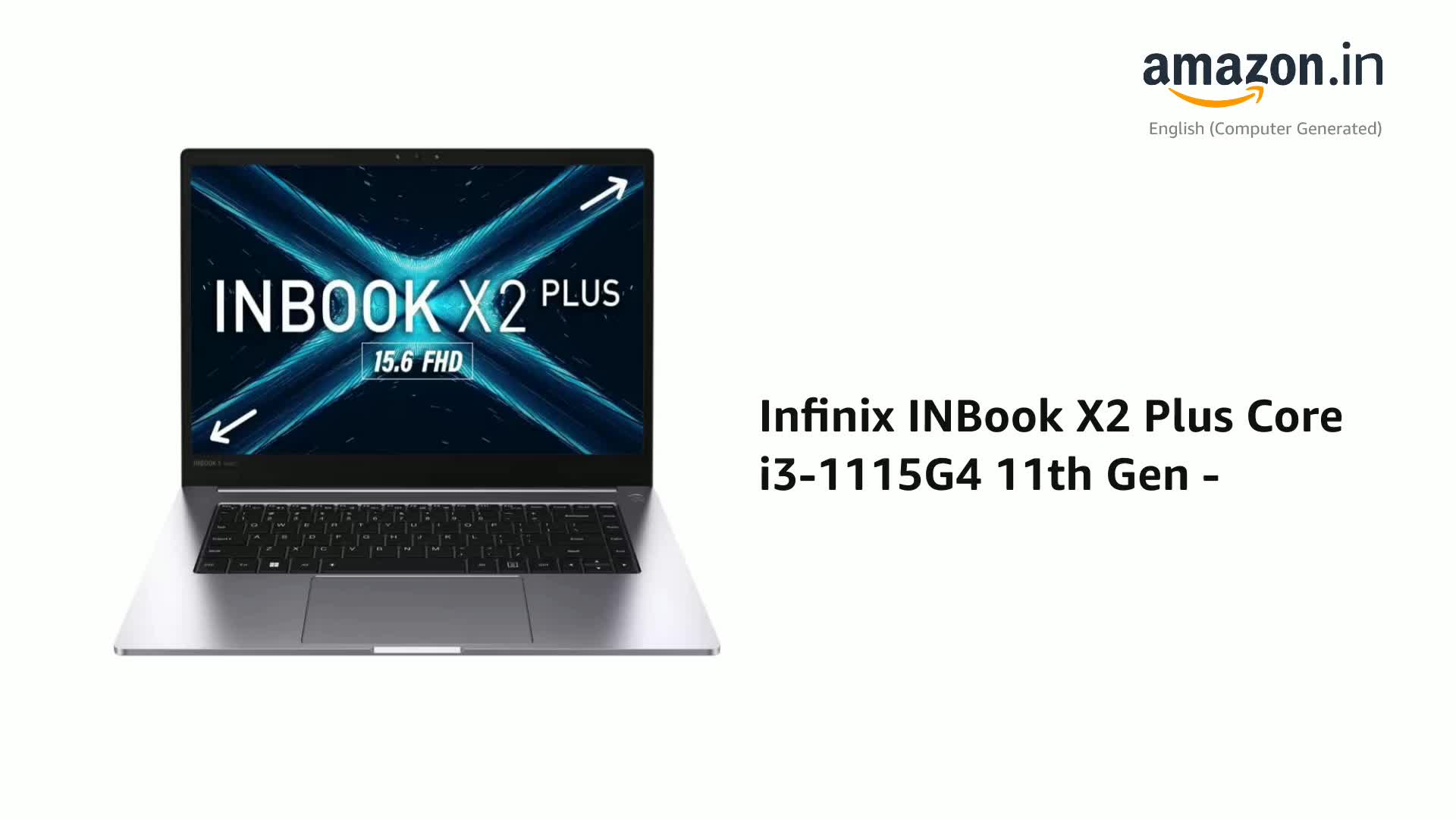 Infinix INBook X2 Plus Core i3-1115G4 11th Gen - (8 GB/256 GB SSD
